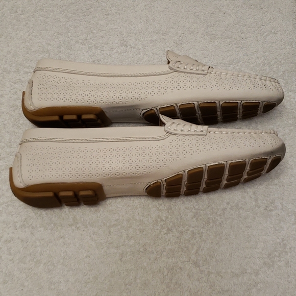 Ralph Lauren Camilla Nubuck slip on mocs, ivory, 7 - Picture 12 of 13